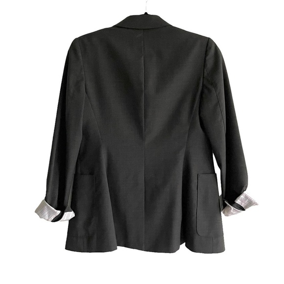 Aritzia Talula Wool Boyfriend Blazer Jacket Charcoal Grey 2 - Picture 3 of 7